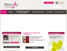 Tablet Screenshot of metiersdart-aquitaine.fr